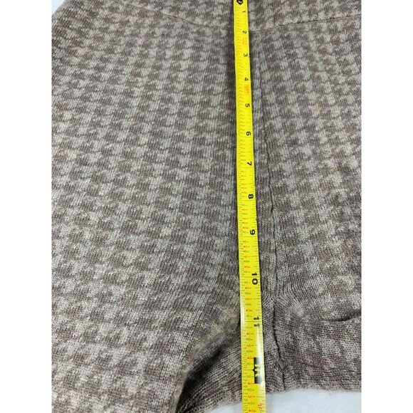 Naadam Set Wool & Cashmere Brown Houndstooth Sweater Flare Pants Corset Top Sz M - Picture 11 of 16